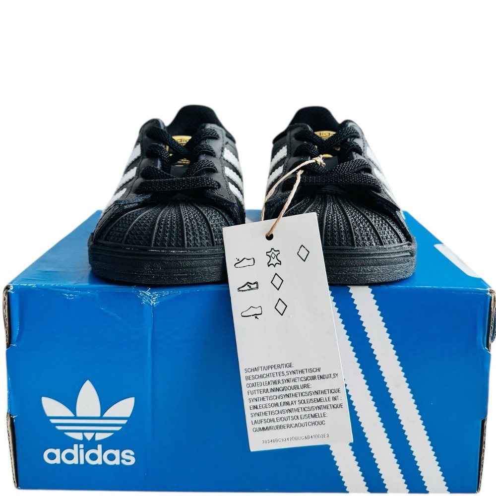 Adidas Originals Superstar Toddler Shoes Cloud White/Core Black-Footwear‎ EF5396 - Picture 5 of 9